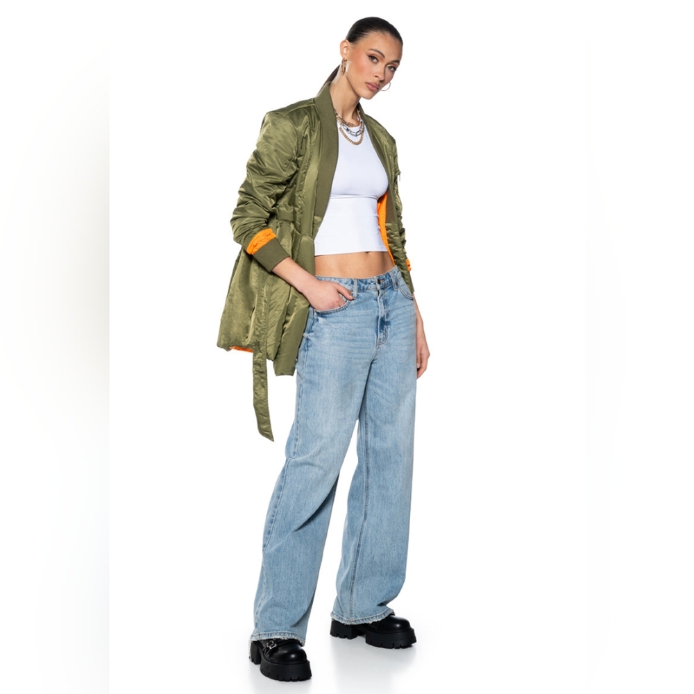 AKIRA KIMMY PEPLUM BOMBER JACKET
